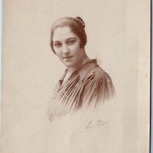 c1910s Ethnic Woman Portrait RPPC Real Photo Middle East Asian Lady Unknown A75
