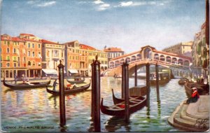 Postcard Italy Venice Tuck 7037 - The Rialto Bridge