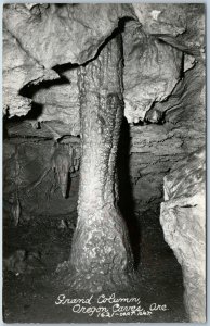 c1940s Oregon Caves, Ore. RPPC Grand Column Art Ray's Real Photo 1621 PC OR A200