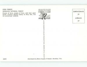 Unused Pre-1980 FERN FOREST state of Hawaii HI r8718