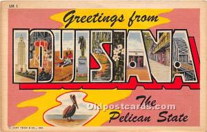 Greetings from Louisiana, LA, USA Large Letter Unused 