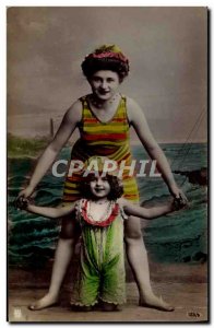 Old Postcard Fantaisie Child Swimsuit