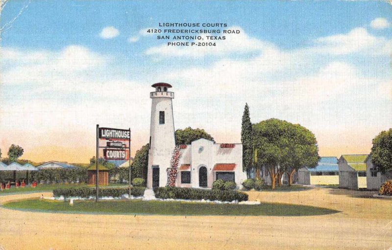 Austin Texas Lighthouse Courts Vintage Postcard AA7189