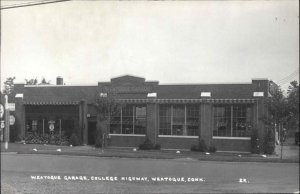 Weatogue Simsbury Connecticut CT Garage c1940s-50s Real Photo Postcard
