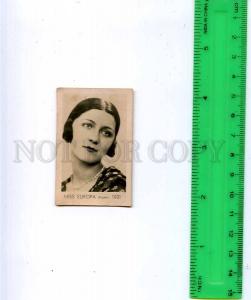 188463 Miss EUROPA France 1931 year Old photo CIGARETTE card