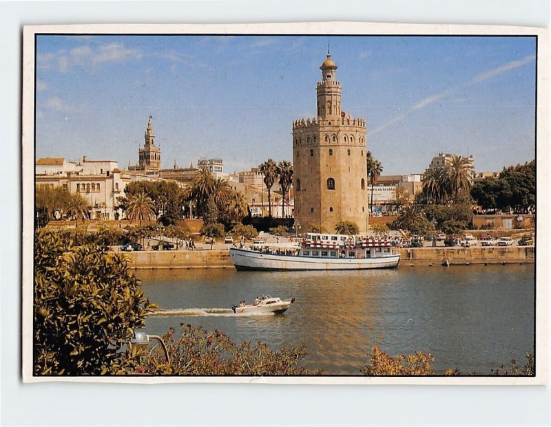 Postcard The Golden Tower and Guadalquivir, Seville, Spain