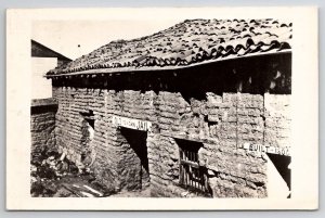 Monterey CA Old Mexican Jail Real Photo Postcard V24