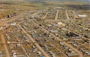 Dawson Creek British Columbia Canada Birdseye View Of City Postcard K95480