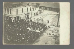 Crookston MINNESOTA RP 1908 PRESIDENT TAFT CAMPAIGN Main Street SPEECH Crowd