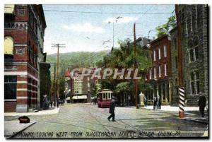 Postcard From Old Broadway Looking West Susquehanna Street Maugh Chunk Pa