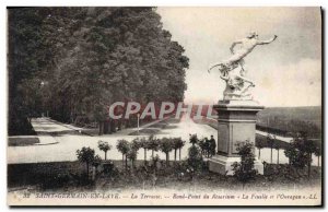 Old Postcard Saint Germain En Laye La Terrasse Rond Point Du Rosarium Leaf an...