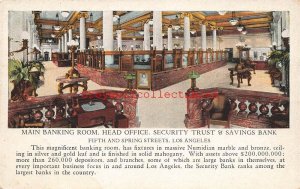 CA, Los Angeles, California, Security Trust & Savings Bank, Main Banking Room