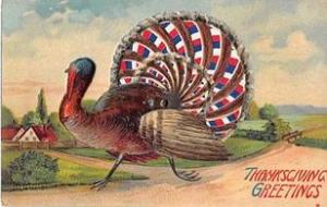 Kaleidoscope Turkey Mechanical Thanksgiving Greetings Unused 