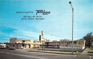 NORTH PLATTE, Nebraska NE   TRAVELODGE MOTEL  Roadside  VINTAGE Chrome Postcard