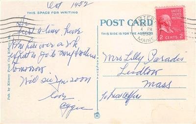 KITTERY, MAINE Wallingford Square Street Scene York Co. c1920s Vintage Postcard 