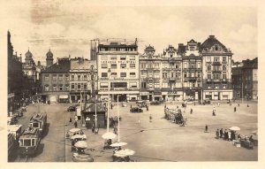 RPPC Plzeň Náměstí Republiky Czechoslovakia Czech Republic 1952 Vintage Postcard