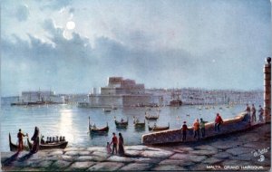 Postcard Malta Tuck 7021 Series II - The Grand Harbour