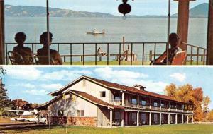 Lakeport California Skylark Motel Seaplane Base Vintage Postcard J73102