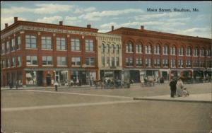 Houlton ME Main Street c1910 Postcard #2