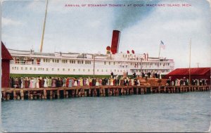 Steamship 'Tionesta' Ship at Dock Mackinac Island Michigan Unused Postcard H54