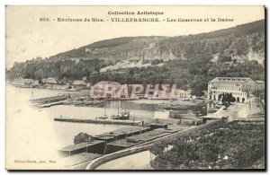 Postcard Old Nice surroundings Villefranche The Barracks and the Darse