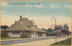 Watertown, Wis., C. M. & St. Paul Depot - 1916