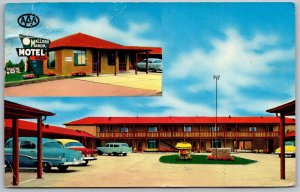 Denver Colorado 1950s Postcard Mallory Manor Motel