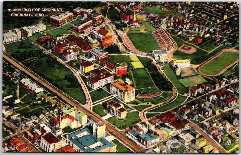 Cincinnati Ohio OH, University of Cincinnati, School Buildings, Vintage Postcard