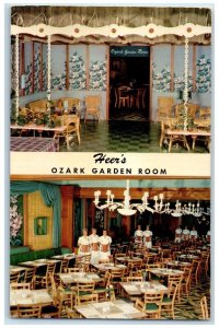 c1960 Heer's Ozark Garden Room Chair Public Square Springfield Missouri Postcard