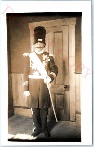 c1910s Play Guard RPPC Regiment Military Costume Bearskin Cap Real Photo A142
