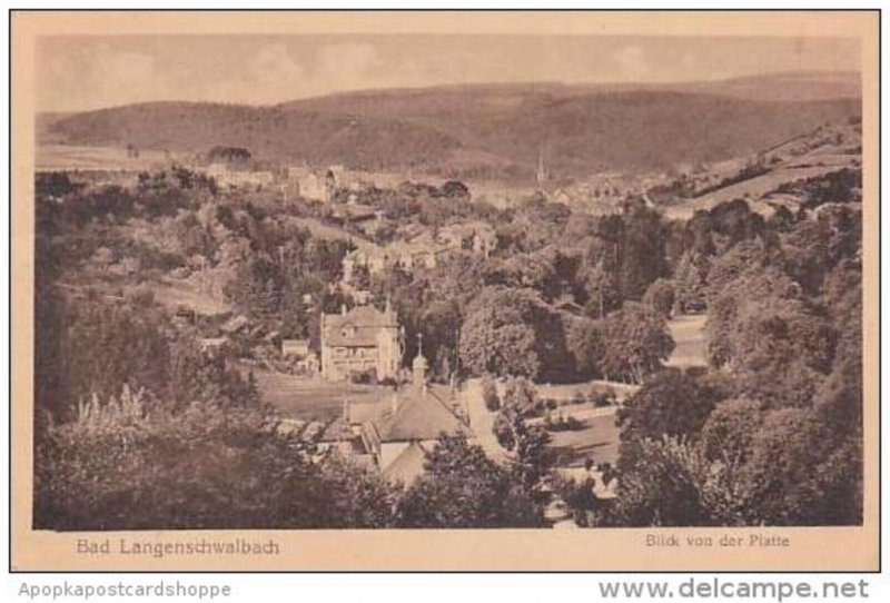 Germany Bad Langenschwalbach Blick von der Platte 1918