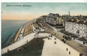 Lancashire Postcard - North Promenade - Blackpool    ZZ1567