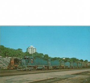 Missouri Pacific Railroad 119 Cars Prepare To Depart Pueblo Colorado Postcard