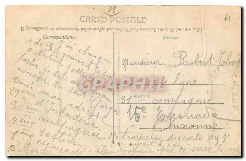 Old Postcard Autun City Panorama