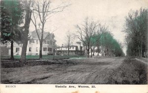 Warren Illinois Tisdells Avenue Vintage Postcard AA59036