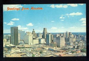 Houston, Texas/TX Postcard, Spectacular Aerial View Of Skyline, 1967!