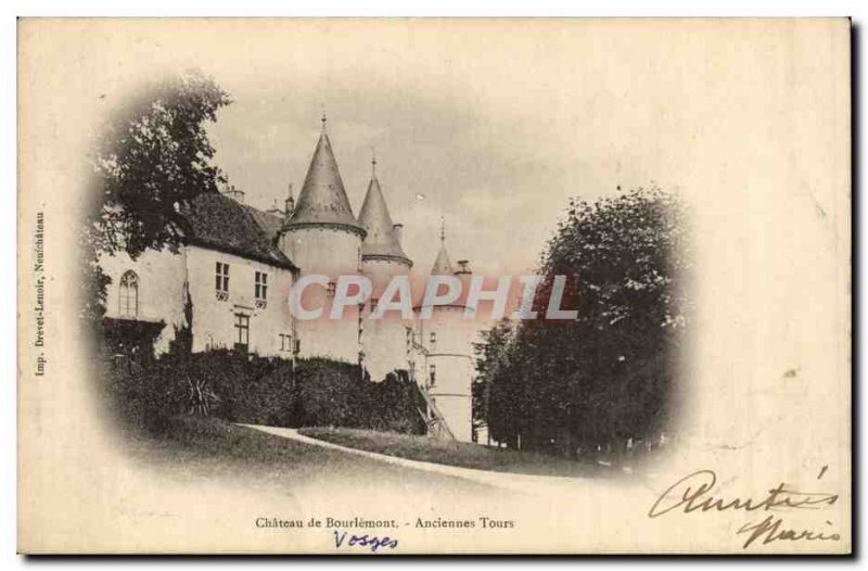 Old Postcard Old Castle towers Bourlemont