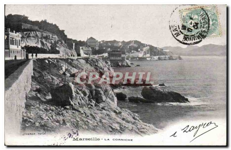 Marseille Old Postcard The cornice