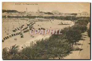 Old Postcard Royan The Beach and the City