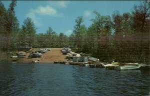 Grenada Lake MS Public Boat Launch Cars Old Postcard