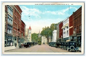 1923 Glen Street Looking North Glen Falls New York NY Posted Vintage Postcard