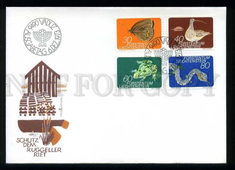 210349 Liechtenstein Animals 1973 year FDC