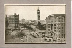 Australia - Street View Cable Cars Clock Tower Street Cars - 1900's Postcard 406