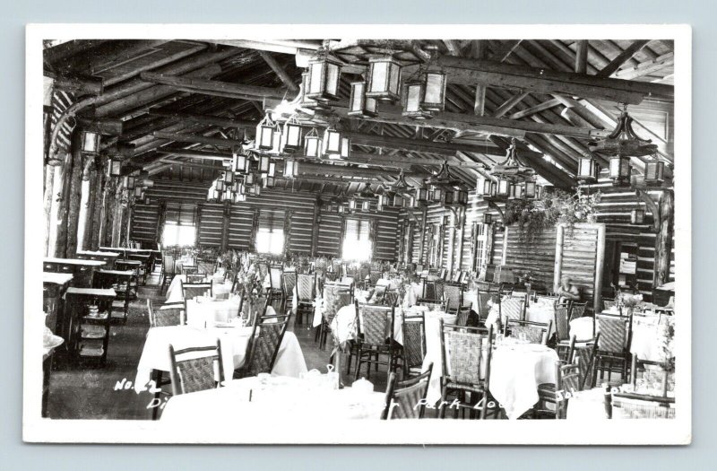 RPPC Lodge Dining Room Interior Jasper National Park Alberta Canada Postcard M16