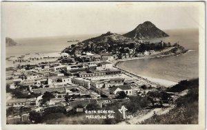 Vista General Mazatlan Harbor Sinaloa Mexico RPPC Real Photo Postcard