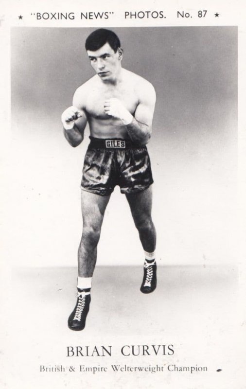 Brian Curvis Boxer Boxing News Real Photo Postcard