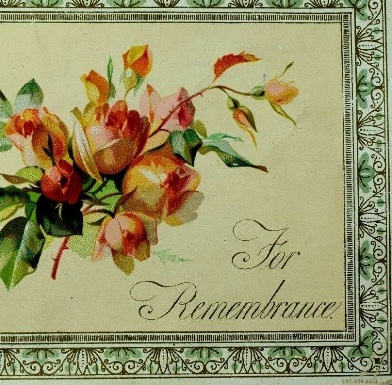 1870's-80's Lovely Valentine Poem Posies Marcus Ward Victorian Card *B