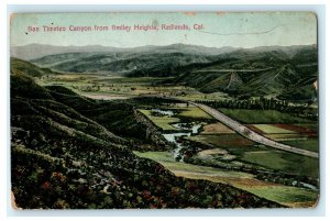 1909 San Timeteo Canyon From Smiley Heights Redlands California CA RPO Postcard 