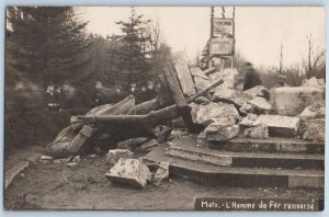 Metz Moselle Grand Est France Postcard The Iron Man Ronverse 1918 RPPC Photo