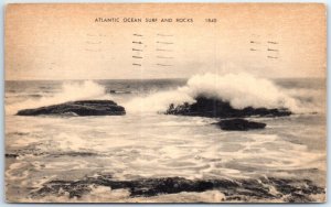 Postcard - Atlantic Ocean Surf And Rocks - Atlantic Ocean